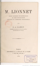 Série-A- Salmon, Charles Auguste - M Lionnet ancien professeur