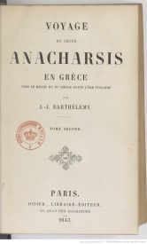 Série-H- Barthélemy, Jean-Jacques - Voyage du jeune Anacharsis en Grèce vol2