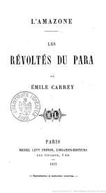 Série-H- Carrey, Émile - Les Révoltés du Parra