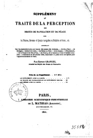 Serie-N- Grangez, Ernest - Traité de la perception des droits de navigation