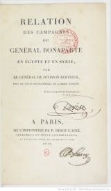Serie-G- Berthier, Général Alexandre - Campagnes de Bonaparte en Egypte