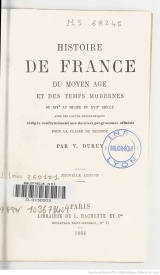 Serie-G- Duruy, Victor - Histoire de France du moyen âge et temps modernes 1