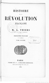 Serie-G- Thiers, Adolphe - Histoire de la Révolution française, tome 10