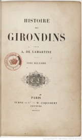 Serie-G- Lamartine, Alphonse de - Histoire des Girondins, tome 2