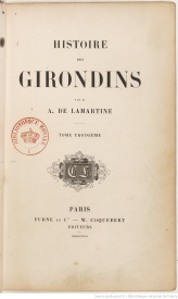 Serie-G- Lamartine, Alphonse de - Histoire des Girondins, tome 3