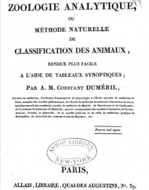 Serie-C- Duméril, Constant - Zoologie Analytique
