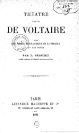 Série-I- Voltaire - Théatre