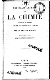 Série-I- Liebig - Nouvelles lettres sur la Chimie