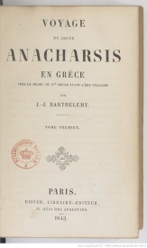 Série-H- Barthélemy, Jean-Jacques - Voyage du jeune Anacharsis en Grèce vol1