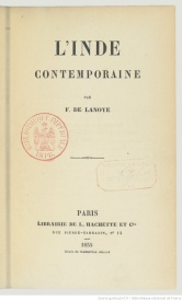 Série-H- Lanoye, Ferdinand de - L'Inde contemporaine