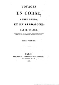 Série-H- Valéry, Antoine - Voyages en Corse et en Sardaigne
