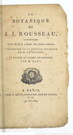 Serie-I- Rousseau,J.J - Lettres sur la Botanique