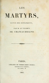 Serie-I- Chateaubriand - Les Martyrs