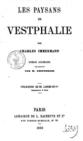 Serie-I- Immermann, Charles - Les Paysans de Westphalie