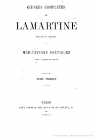Serie-I- Lamartine - Méditations
