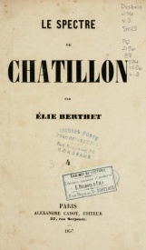 Serie-I- Berthet, Elie - Le spectre de Chatillon