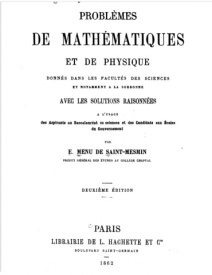 Serie-A- De Saint-Mesmin, Menu - Problèmes de Mathématiques et de Physique