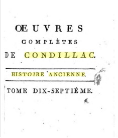 Serie-G- Condillac, Etienne Bonnot de - Histoire ancienne