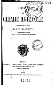 Serie-B- Malagutti, F. - Petit cours de chimie agricole