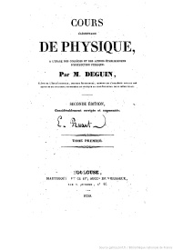 Serie-B- Deguin, M. - Cours de Physique