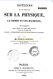 Serie-B- Sainte-Preuve - Notions sur la physique et la chimie