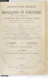Serie-G- Desobry et Bachelet - Dictionnaire de biographie