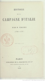 Serie-G- Giguet, Pierre - Histoire de la campagne d'Italie