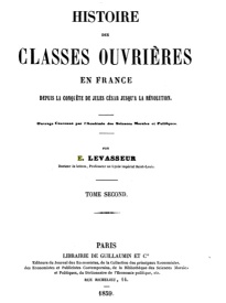 Serie-G- Levasseur, Emile - Histoire des classes ouvrières en France tome 2