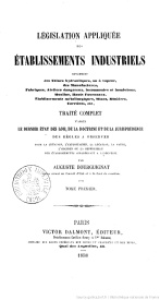 Serie-G- Bourguignat, Auguste - Législation des établissements insalubres 1
