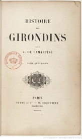 Serie-G- Lamartine, Alphonse de - Histoire des Girondins, tome 4