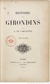 Serie-G- Lamartine, Alphonse de - Histoire des Girondins, tome 6