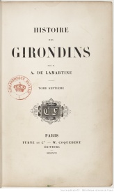 Serie-G- Lamartine, Alphonse de - Histoire des Girondins, tome 7