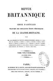 Serie-E- Divers - Revue britannique 1839