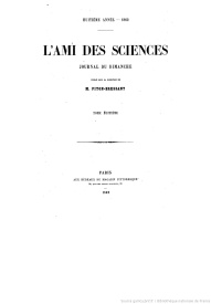 Serie-E- Hebdomadaire - l'Ami des sciences année 1862