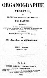 Serie-C- De Candolle - Organographie végétale