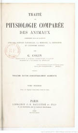 Serie-C- Colin, Gabriel - Physiologie des animaux domestiques