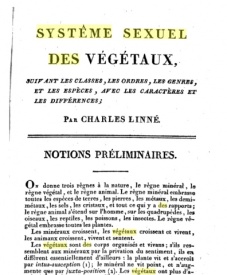 Serie-C- Linné - Système sexuel des végétaux